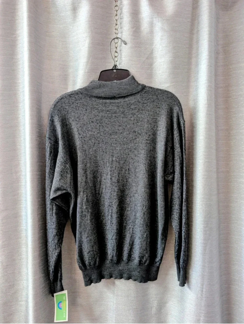 Men's Vintage 90s Gray Italian Wool Blend Sweater M